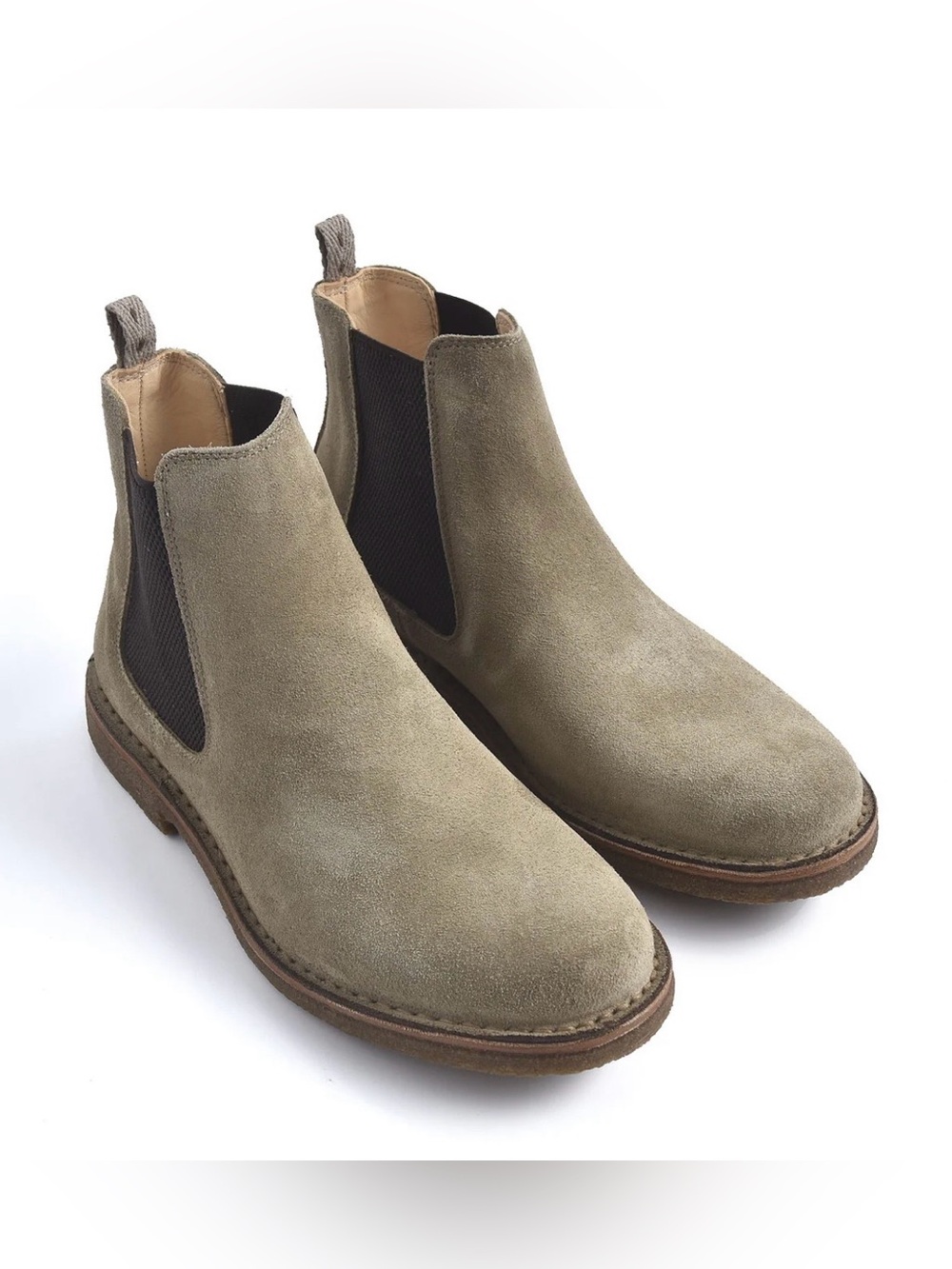 Astorflex Men’s Handmade Italian Bitflex 
Stone Suede Chelsea Boots Size: US 11